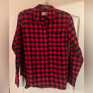 Target Universal Thread Flannel Buffalo Check Plaid Winter Shirt Women Small NWT